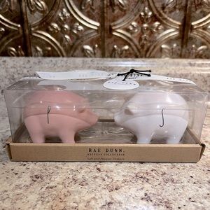 RAE DUNN Pigs Ceramic Salt & Pepper Shakers Set NWT